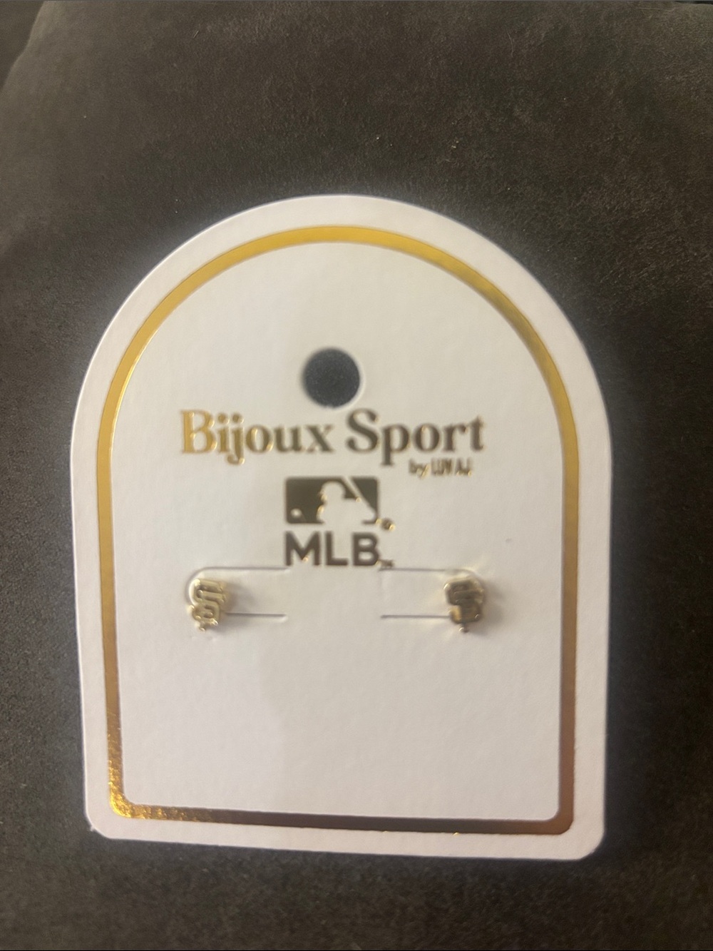 Bijoux Sport MLB Gold Letter Stud Earrings - Gold